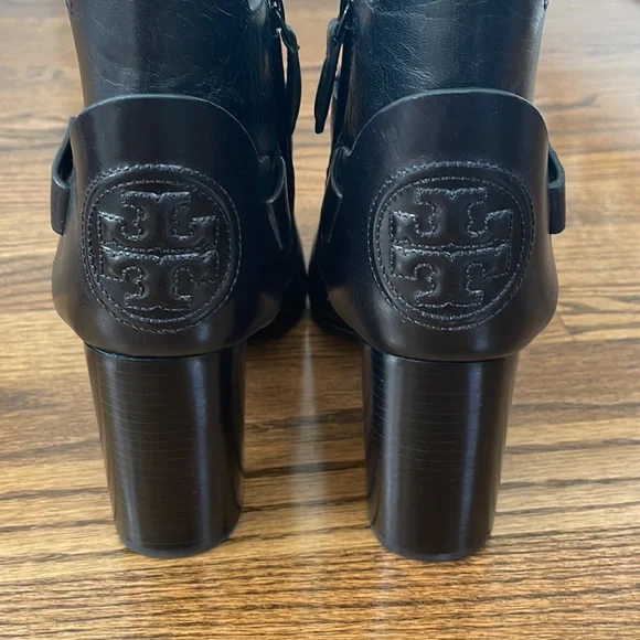Tory Burch Colton 85MM Galleon Leather Bootie in Perfect Black
